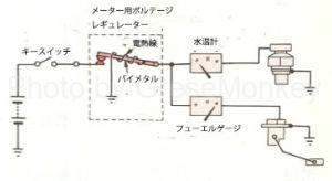 図11：メーター用ボルテージレギュレーターの接続（接点式）